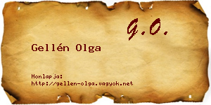 Gellén Olga névjegykártya
